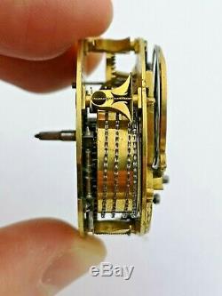 Circa 1690-1700 Garon, London Verge Fusee Pocket Watch Movement Ticking (R89)