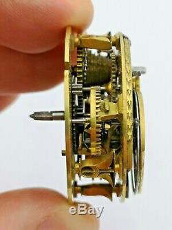 Circa 1690-1700 Garon, London Verge Fusee Pocket Watch Movement Ticking (R89)