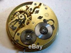 Circa 1917 Iwc H6 Vintage Pocket Watch Movement With Ulisse Nardin Dial