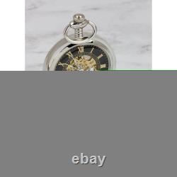 Coin Pocket Watch with Skeleton Movement Gold Layered Silver Barber Half