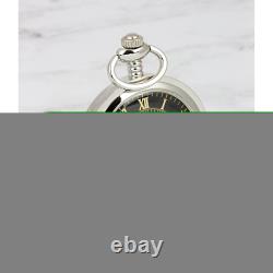 Coin Pocket Watch with Skeleton Movement Gold Layered Silver Barber Half