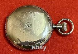 Coin Silver Hunter 16S Pocket Watch Case No Movement With Crystal & Inscription