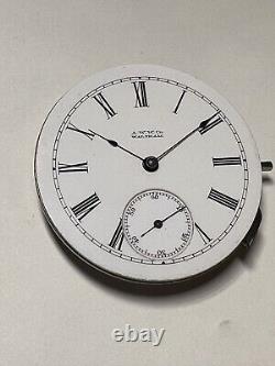 Collectible WALTHAM Full Jewels Woerd's Patent Men's Pocketwatch Movement
