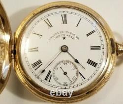 Columbus North Star movement & North Star dial 15 jewels (1891) 14K. G. F. H/C