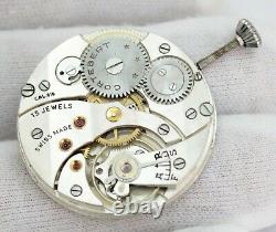 Cortebert 616 Speciale Vintage Pocket Watch Movement 15 jewels amazing condition