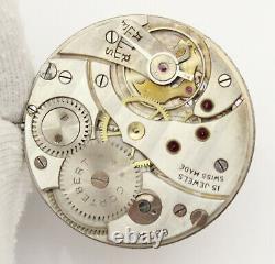 Cortebert 620R Vintage Pocket Watch or Watch Movement 15 Jewels Panerai Rolex