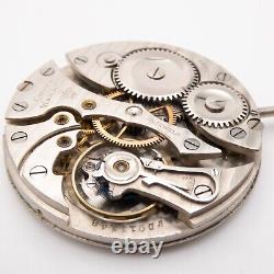 Crown Watch Co. 12-Size 15-Jewel Antique Pocket Watch Movement, Keeps Time