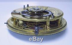 Cylinder escapement fusee Pocket watch movement 1814 diamond end stone