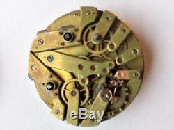 Double Train Chronograph Pocket Watch movement with quarter second jump for sale