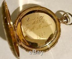 Dueber Gold Pocket Watch Agassiz Movement 1882 Rare