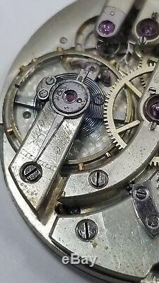 Durant Locle High Grade Swiss Pocket Watch Movement 43.5 mm Ticking Dial F1258
