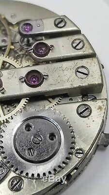 Durant Locle High Grade Swiss Pocket Watch Movement 43.5 mm Ticking Dial F1258