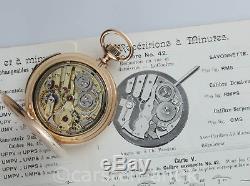 Dürrstein & Co. German minute repeater 14k gold LeCoultre Cal. 42 movement 1890