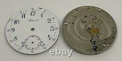E HOWARD POCKET WATCH MOVEMENT 1911 17 Jewels 12s Does Not Run