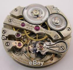E. Howard 16s Pocket Watch Movement & Dial 21 jewels adj. For parts OF serie 5