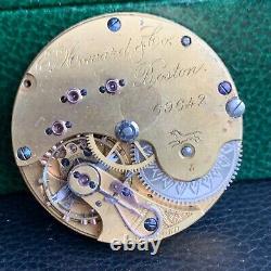 E Howard & Co. L Size Grade No. 3 Series V 15 Jewels Pocket Watch Movement Runs