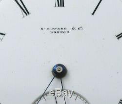 E. Howard N Size Series II Keywind Pocket watch Movement #2732 RARE & RUNS