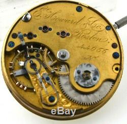 E. Howard N Size Series IV Pocket Watch Movement With Stem & Crown