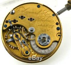 E. Howard N Size Series IV Pocket Watch Movement With Stem & Crown