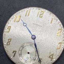 E Howard Pocket Watch Movement Series 14 1921 Size 10s 21 Jewels OF Ticks F7829