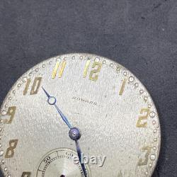 E Howard Pocket Watch Movement Series 14 1921 Size 10s 21 Jewels OF Ticks F7829