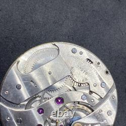E Howard Pocket Watch Movement Series 14 1921 Size 10s 21 Jewels OF Ticks F7829