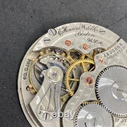 E Howard Pocket Watch Movement Series 9 Size 16s 17j 1905 Model OF Ticking F7833