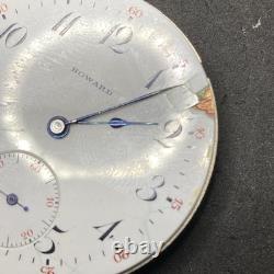 E Howard Pocket Watch Movement Series 9 Size 16s 17j 1905 Model OF Ticking F7833