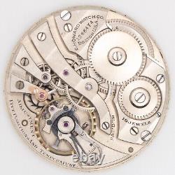 E. Howard Series 6 12-Size 19j Antique Pocket Watch Movement, Runs, Nice Dial