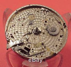 #E PARTIAL Chronograph Slide 1/4 Repeater Huguenin HighGrade MOVT Pocket Watch