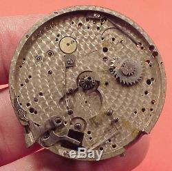 #E PARTIAL Chronograph Slide 1/4 Repeater Huguenin HighGrade MOVT Pocket Watch