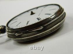 EARLY 1800s SWISS BORDIER A GENEVE VERGE FUSEE SILVER POCKET WATCH -PARTS REPAIR