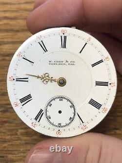 ELGIN 18s 17j Oakland California PRIVATE Label POCKET WATCH Movement VERY SCARCE