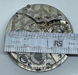 ELGIN POCKET WATCH MOVEMENT BW Raymond / 16s 19 Jewels 1919 Needs a Service