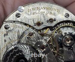 ELGIN POCKET WATCH MOVEMENT BW Raymond / 16s 19 Jewels 1919 Needs a Service