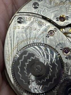 ELGIN POCKET WATCH MOVEMENT BW Raymond / 16s 19 Jewels 1919 Needs a Service