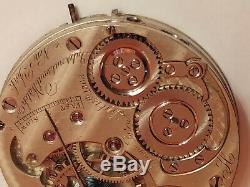 EXTREMELY RARE F. A Jones IWC Pattern H pocket watch movement AS IS balance OK