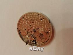 EXTREMELY RARE F. A Jones IWC Pattern H pocket watch movement AS IS balance OK