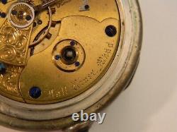 Early (#118621) 1881 Rockford Bruneau Private Label 18s Coin Silver Pocket Watch