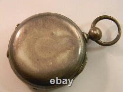 Early (#118621) 1881 Rockford Bruneau Private Label 18s Coin Silver Pocket Watch