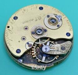 Early A. Lange & Söhne Working Pocket Watch Movement, Retailed in UK C. 1870