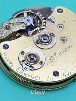 Early A. Lange & Söhne Working Pocket Watch Movement, Retailed in UK C. 1870
