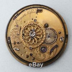 Early Antique Verge Fusse Breguet Et Fils Repeater Pocket Watch Movement WOW