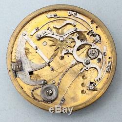 Early Antique Verge Fusse Breguet Et Fils Repeater Pocket Watch Movement WOW