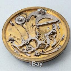 Early Antique Verge Fusse Breguet Et Fils Repeater Pocket Watch Movement WOW
