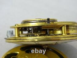 Early Cylinder Escapement Fusee Pocket Watch Movement G Yonge London 1800Antique