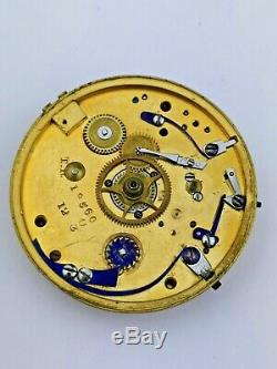 Early English Center Seconds Pocket Watch Movement (TR Thomas Russell) (P56)