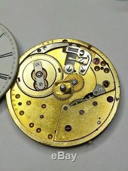 Early High Grade Patek Philippe Cylinder Pocket Watch Movement For Repair