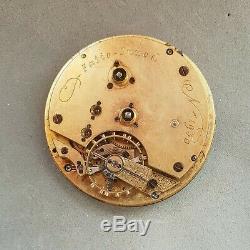 Early Louis Audemars detent chronometer pocket watch movement 1849 w Certificate