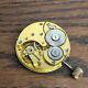 Early Omega Pocket Watch Movement For Project, Ticking, 44mm Diameter (b267)
